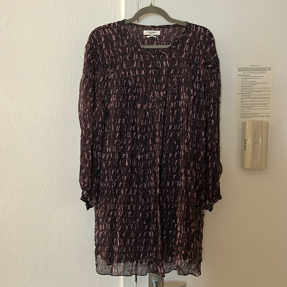 Mini chiffon long sleeve loose dress